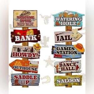 108 Pc Western Themed, Cowboy/Cowgirl Party Decor, Props, Brand New
